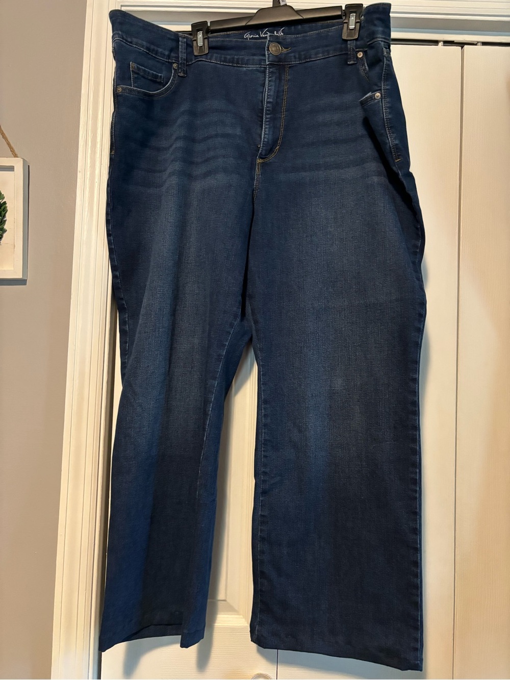 Gloria Vanderbilt Wide Leg Jeans - Dark Indigo